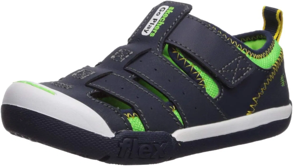 Детские кроссовки для мальчиков Flex Play Solar Steps Skechers, Navy/Lime