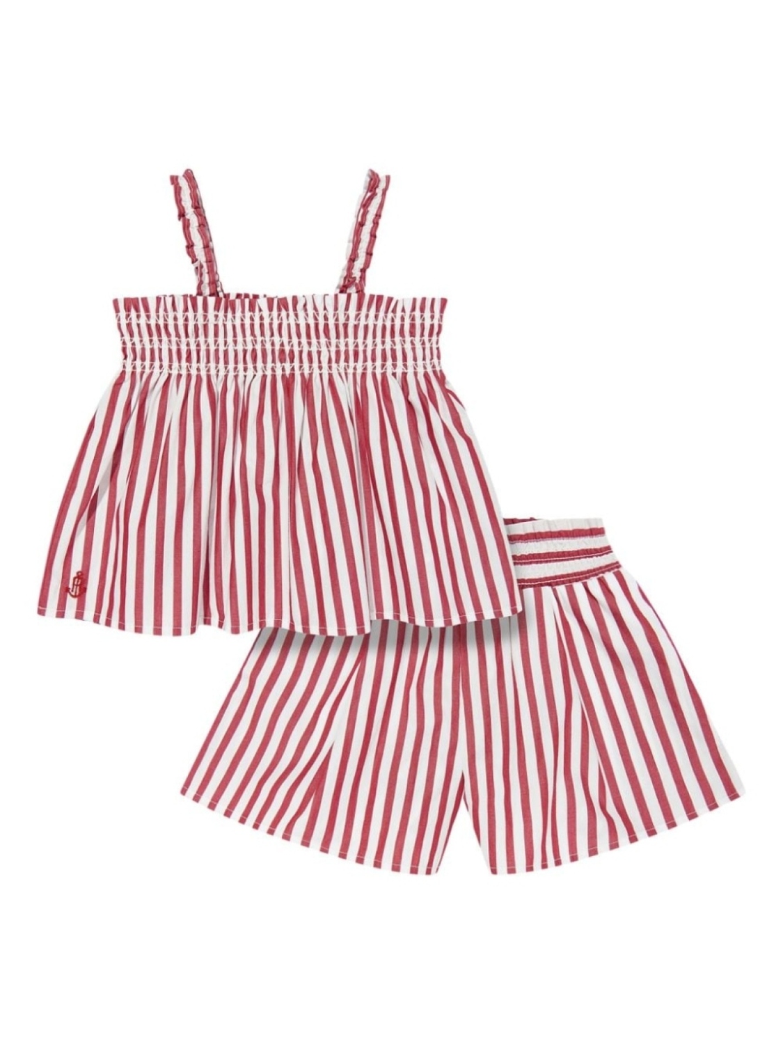 

Ralph Lauren Kids полосатые хлопковые шорты, красный