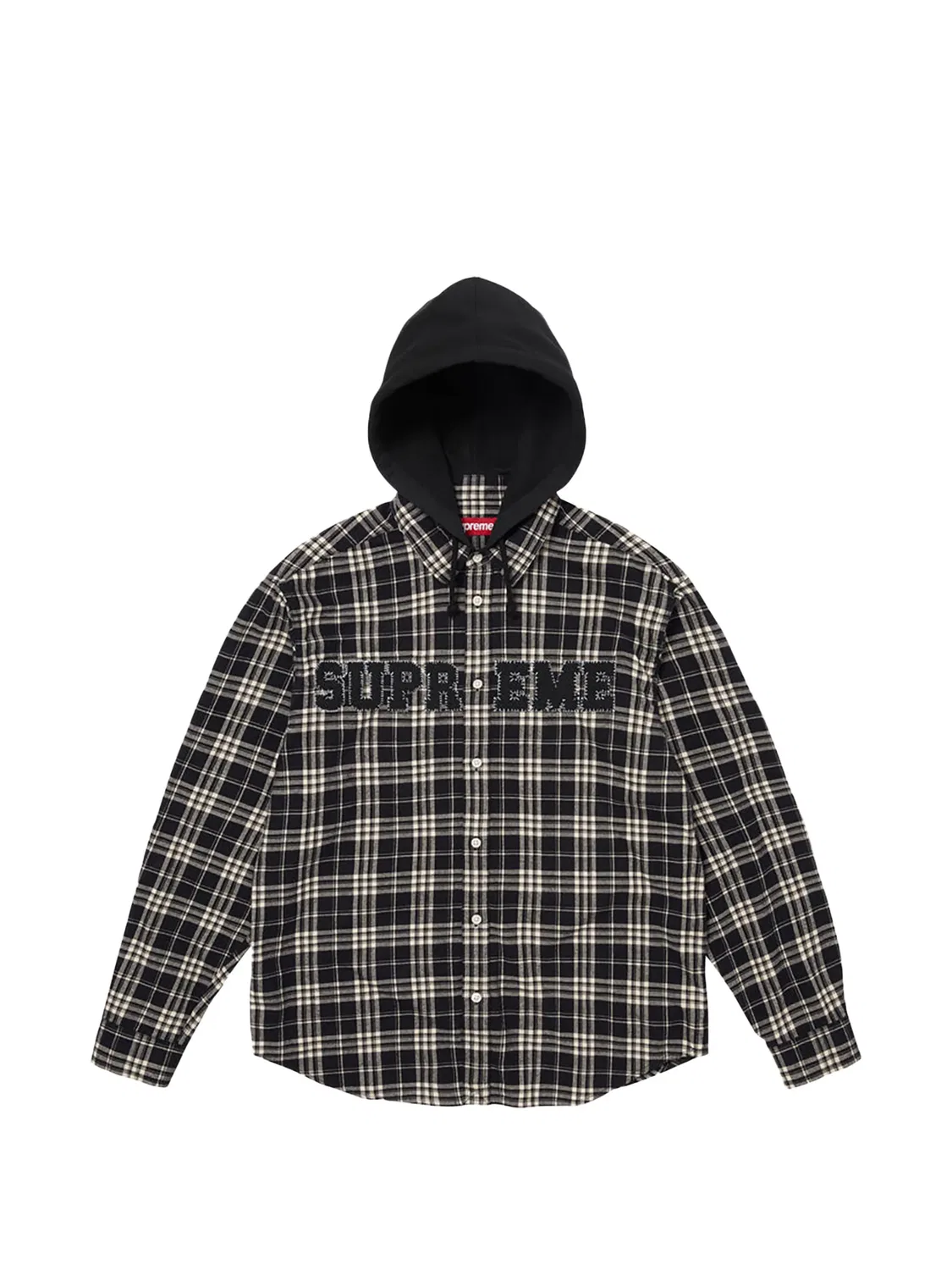 Куртка с капюшоном и аппликацией Supreme, черный