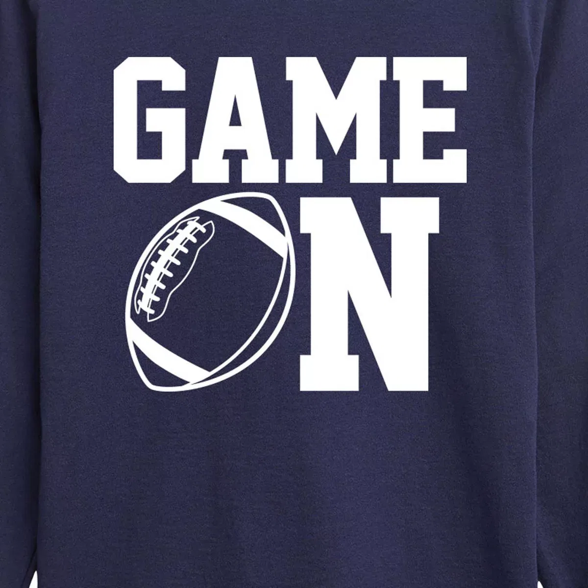 Детское футболка с длинным рукавом с принтом Football Game On Instant Message, Navy — фото 2