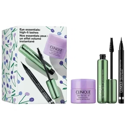 Набор для глаз Highfi Full Volume Mascara Easy Liquid Liner And Cleansing Balm Clinique, Black
