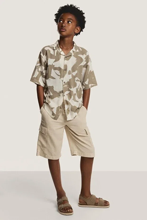 Детские шорты для мальчиков из льна cargo Lefties, Sand Color
