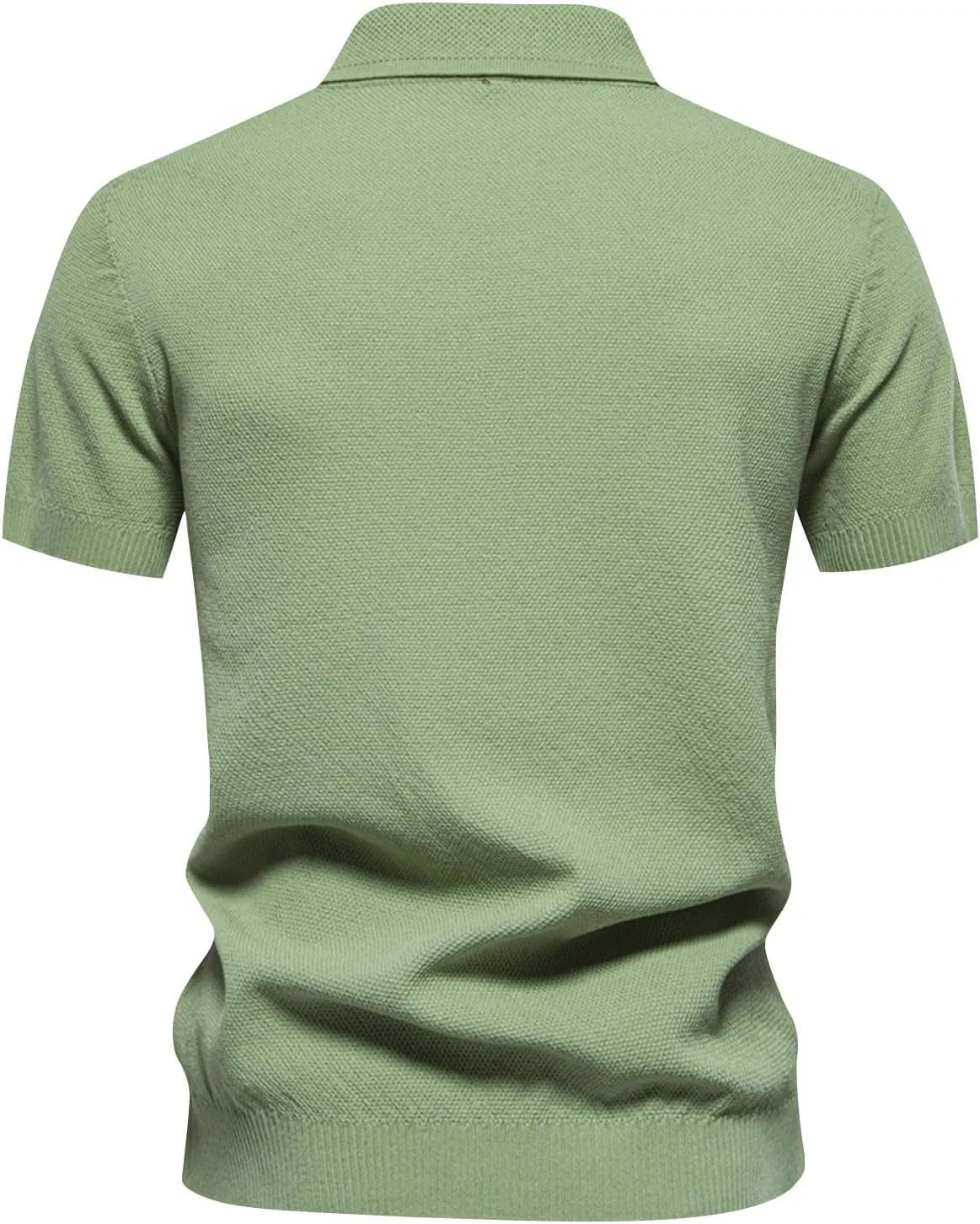 Мужская застежка-молния поло Casual Fit NoxwB, Green — фото 4