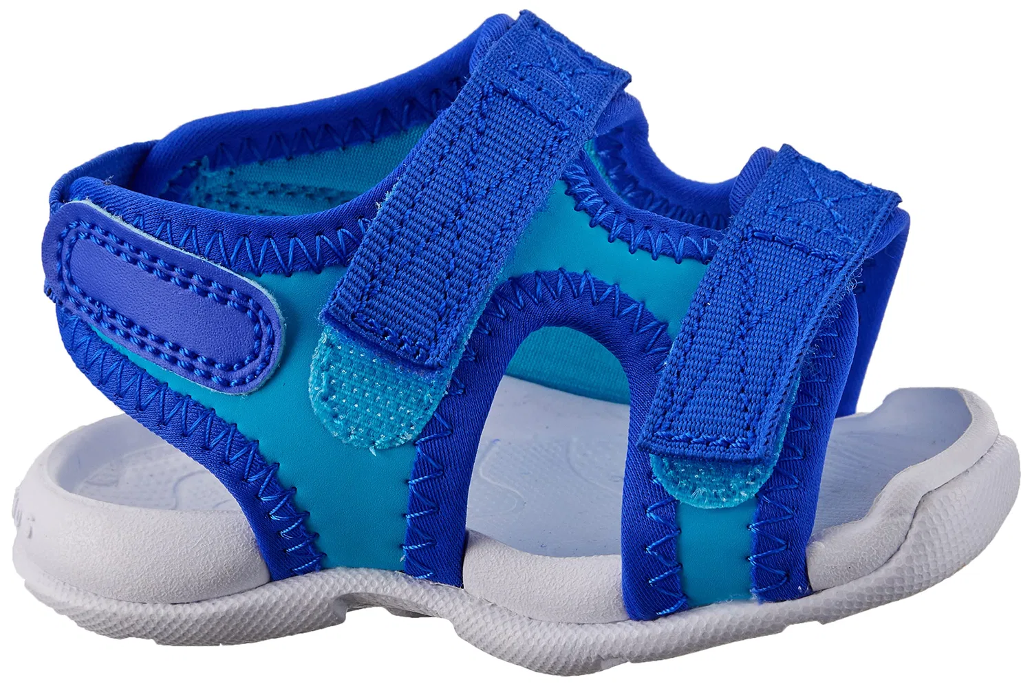 Детские кроссовки для мальчиков с закрытым носком NIKE Sunray Adjust 6 NIKE, Blue Lightning Racer Blue White — фото 4