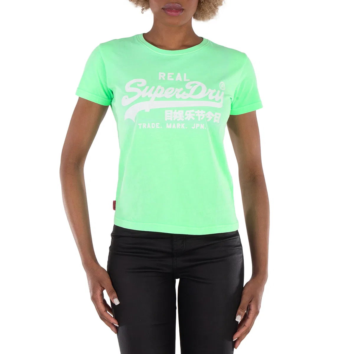 Футболка женская с принтом Vl Graphic Fitted Tee Superdry, Green