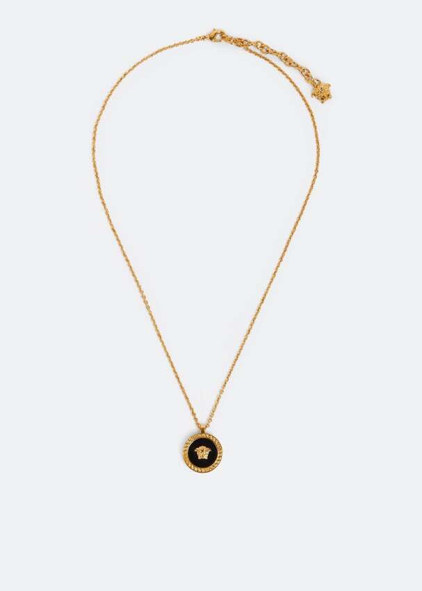 

Ожерелье VERSACE Medusa enamel pendant necklace, черный