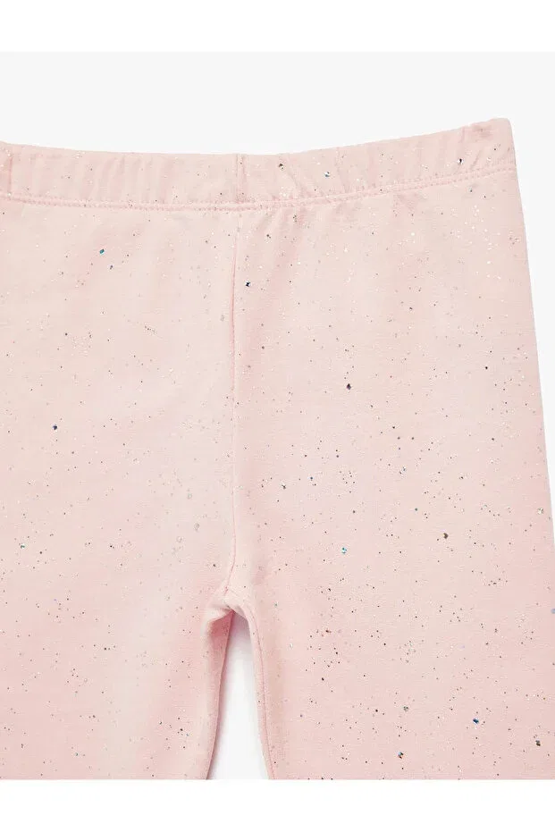 Детские леггинсы для девочек с принтом Glitter detailed pink baby girl leggings 6smg40001ak Koton, Rose — фото 3