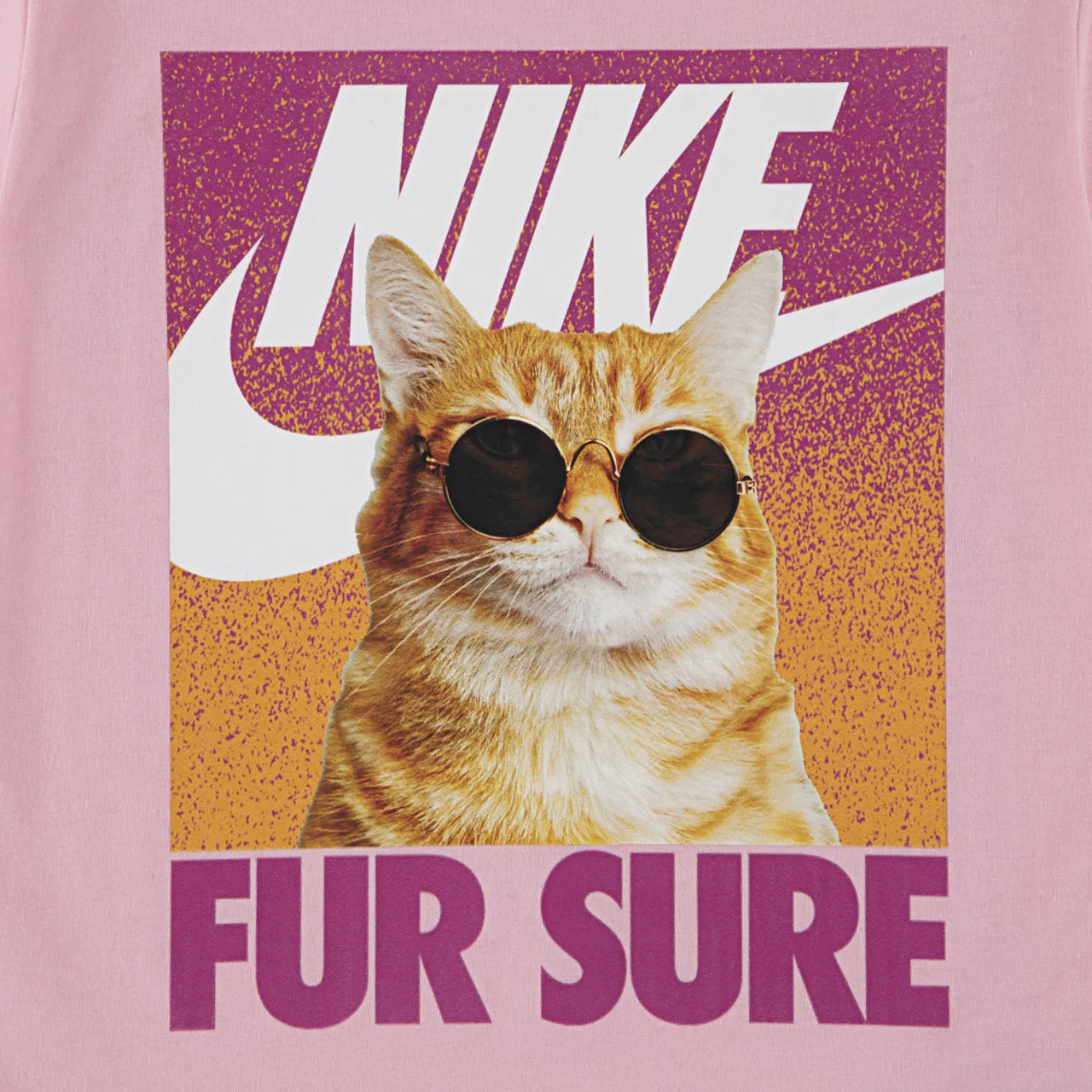 Футболка для девочек Fur Sure Nike, цвет Soft Pink/Soft Pink — фото 3