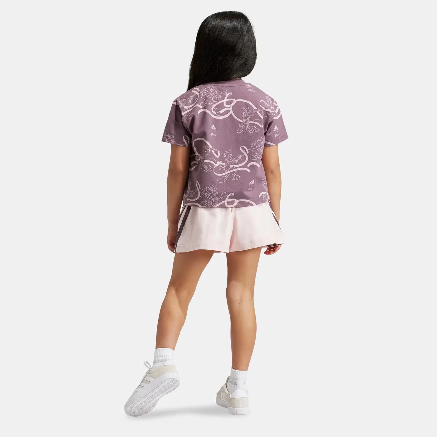Комплект футболки и шорт с принтом Disney Minnie and Daisy Adidas, розовый — фото 2
