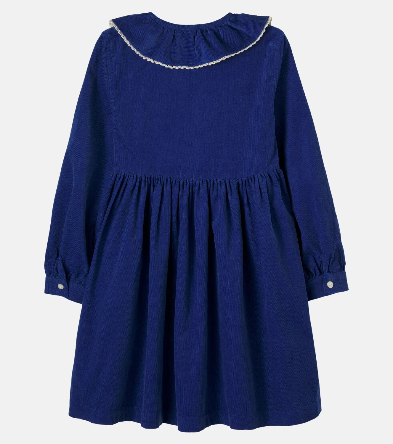 Нарядное платье из вельвета с вышивкой Polo Ralph Lauren Kids, синий — фото 3