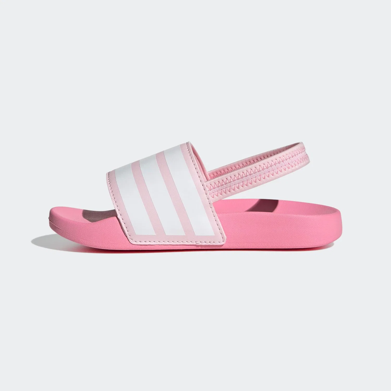 Детские шлепанцы с регулируемым ремешком Adidas Sportswear, Clear Pink/Cloud White/Bliss Pink — фото 2