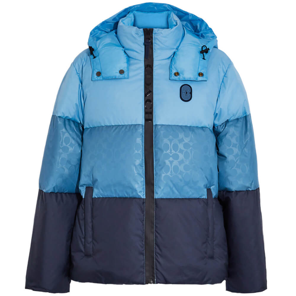 

Пуховик Coach Outlet Colorblock, синий