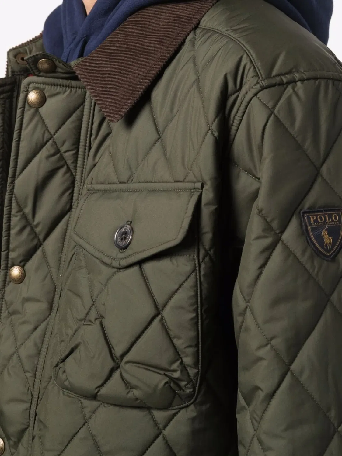 Куртка с Пуховкой в Оливковом Цвете Polo Ralph Lauren, оливковый — фото 2