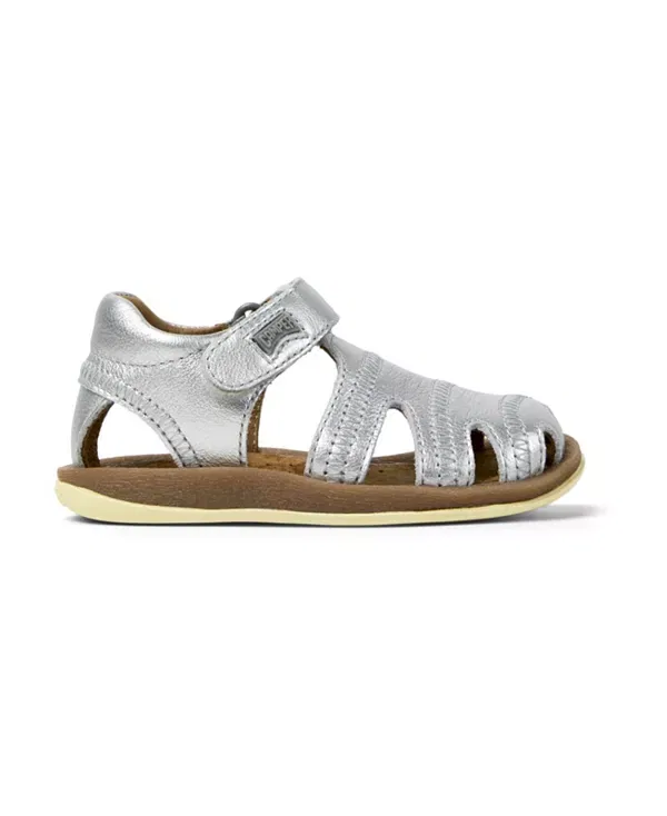 Сандалии детские Camper Bicho Leather Sandals, кожаные, серые — фото 2