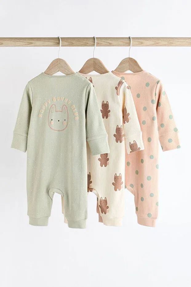 Детский комбинезон для девочек с принтом Next Baby, Sage Green — фото 2