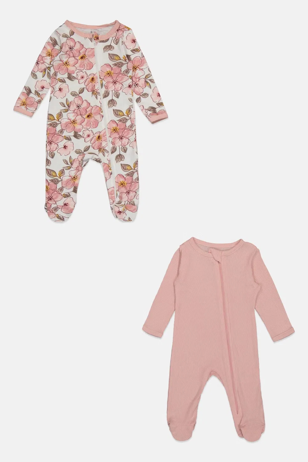 Комплект боди для девочки с цветочным принтом Baby Essentials, разноцветный — фото 3