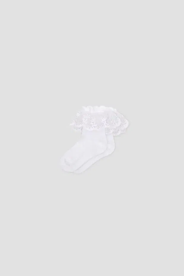 Детские носки для девочек хлопковые Gb Baby, White