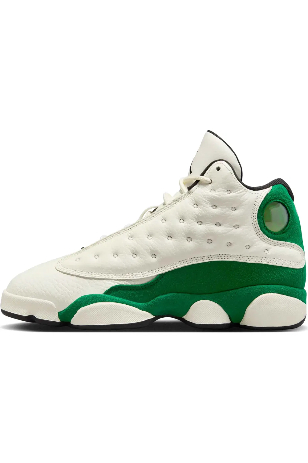 Кроссовки детские высокие Air Jordan 13 Retro Nike, Sail/Pine Green/Black — фото 2