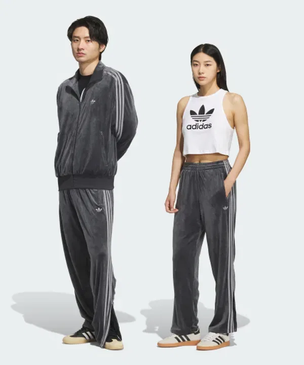 Тренировочные штаны из велюра, классическая модель Firebird Adidas