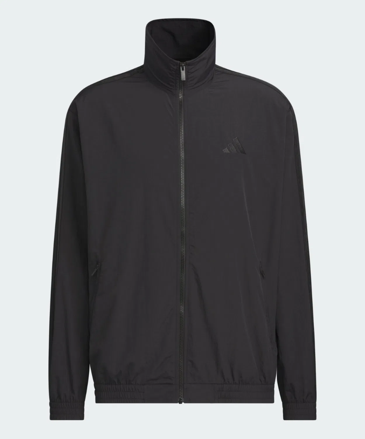 Мужская куртка-трактор с воротником-стойкой, свободного кроя Adidas, Black/Black — фото 4