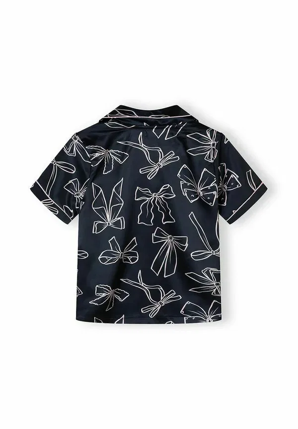 Пижамный комплект с принтом Button up short sleeve and set Minoti, темно-синий — фото 3