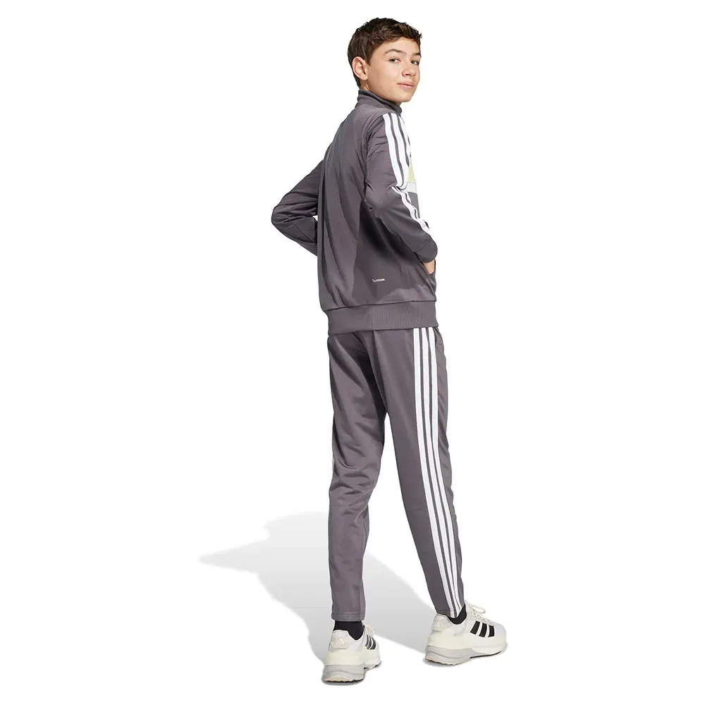 Детский спортивный костюм с технологией CLIMACOOL Tiberio 3-Stripes Tricot Adidas, Grey — фото 2