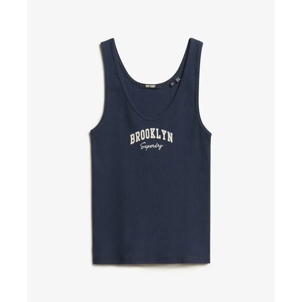 Женский топ без рукавов с принтом Athletic Essentials Superdry, Blau