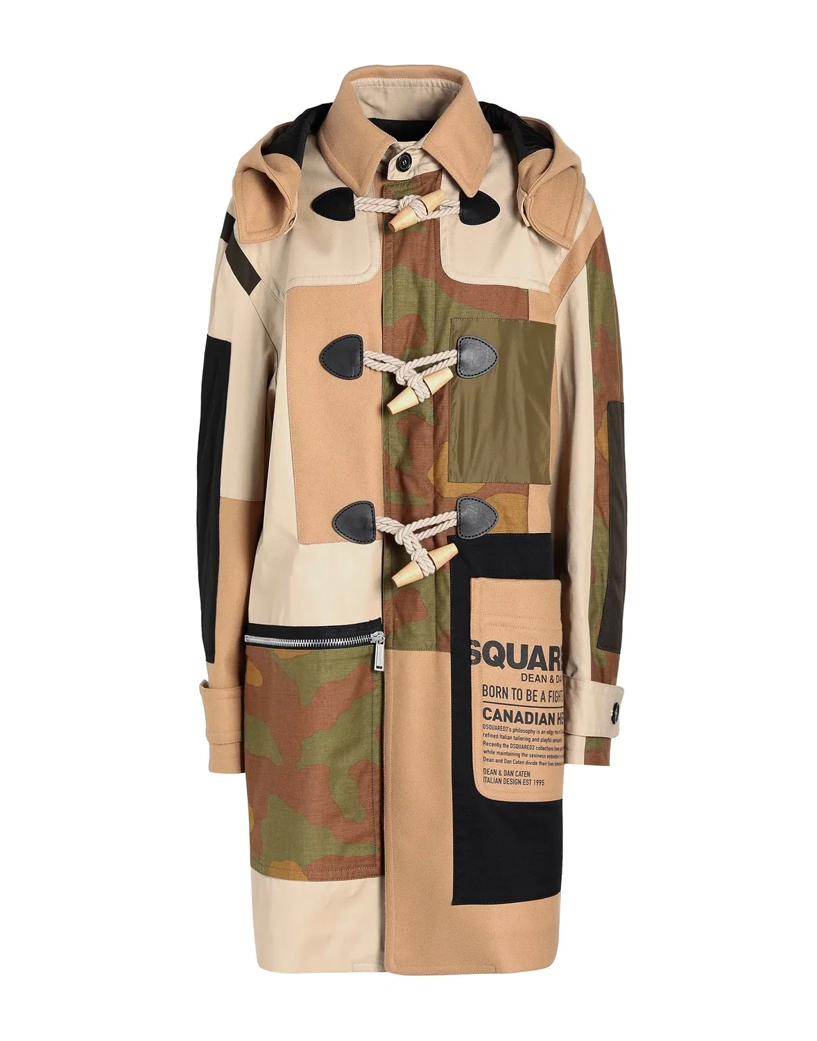 Женское пальто из кашемира с капюшоном Dsquared2, коричневый