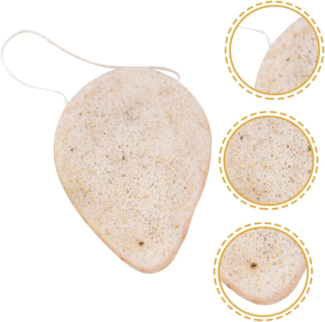 Набор спонжей Konjac для умывания, Healeved, 4 шт, 8x6x4 см — фото 3