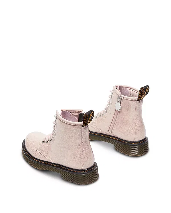 Детские ботинки Dr. Martens 1460 с блестками, розовые — фото 4