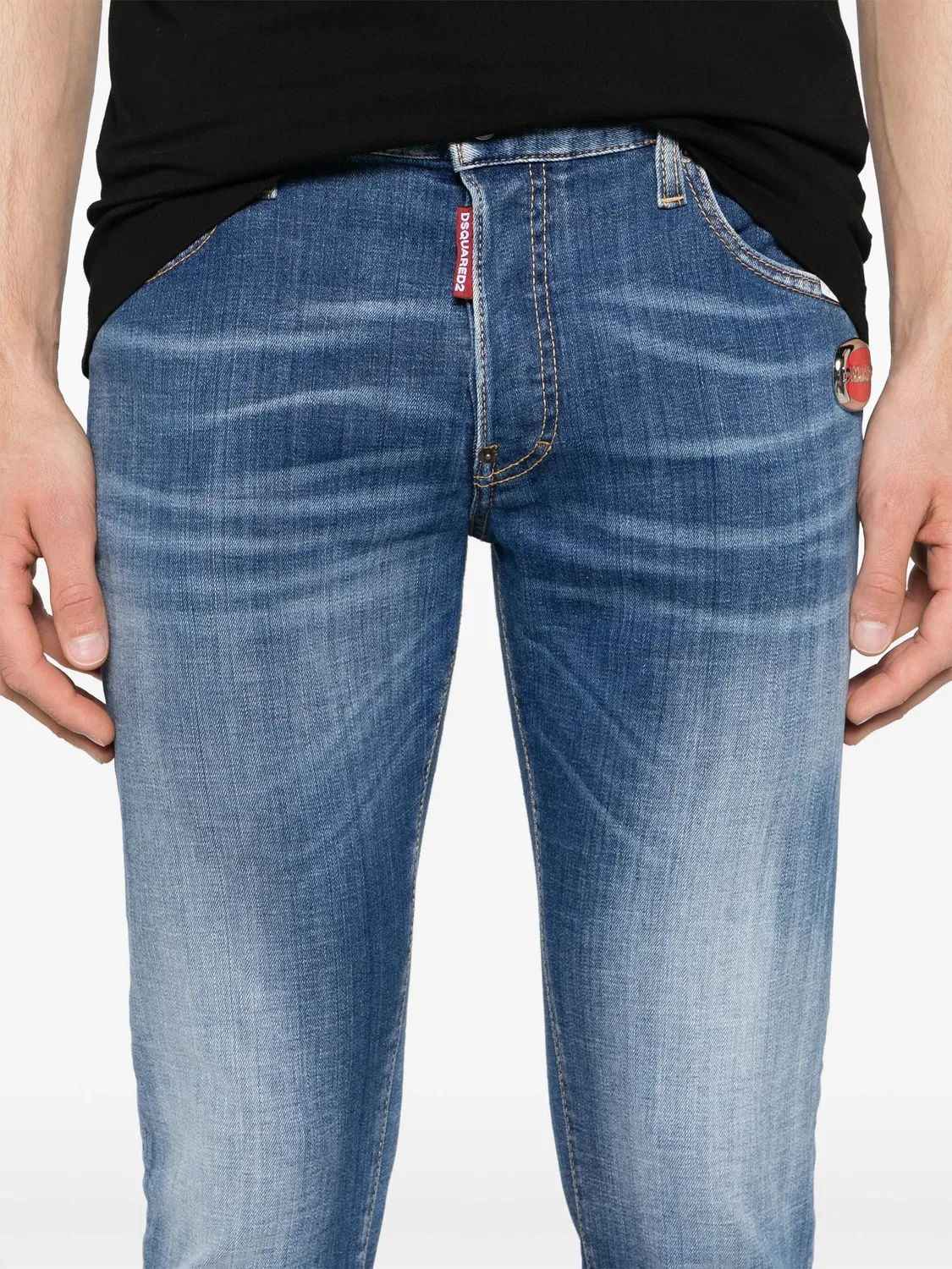 Узкие джинсы Cool Girl DSQUARED2, индиго — фото 3