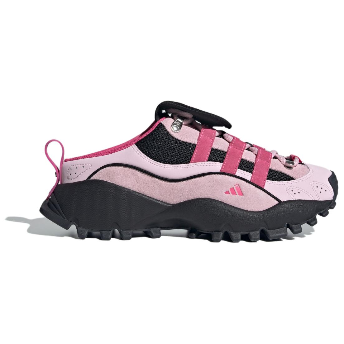 Adidas SEEULATER MULE Абразивостойкие противоскользящие закрытые тапочки для женщин Розовый - Прозрачно-розовый/Пульсирующий пурпурный/Черный, цвет Clear Pink/Pulse Magenta/Black — фото 3