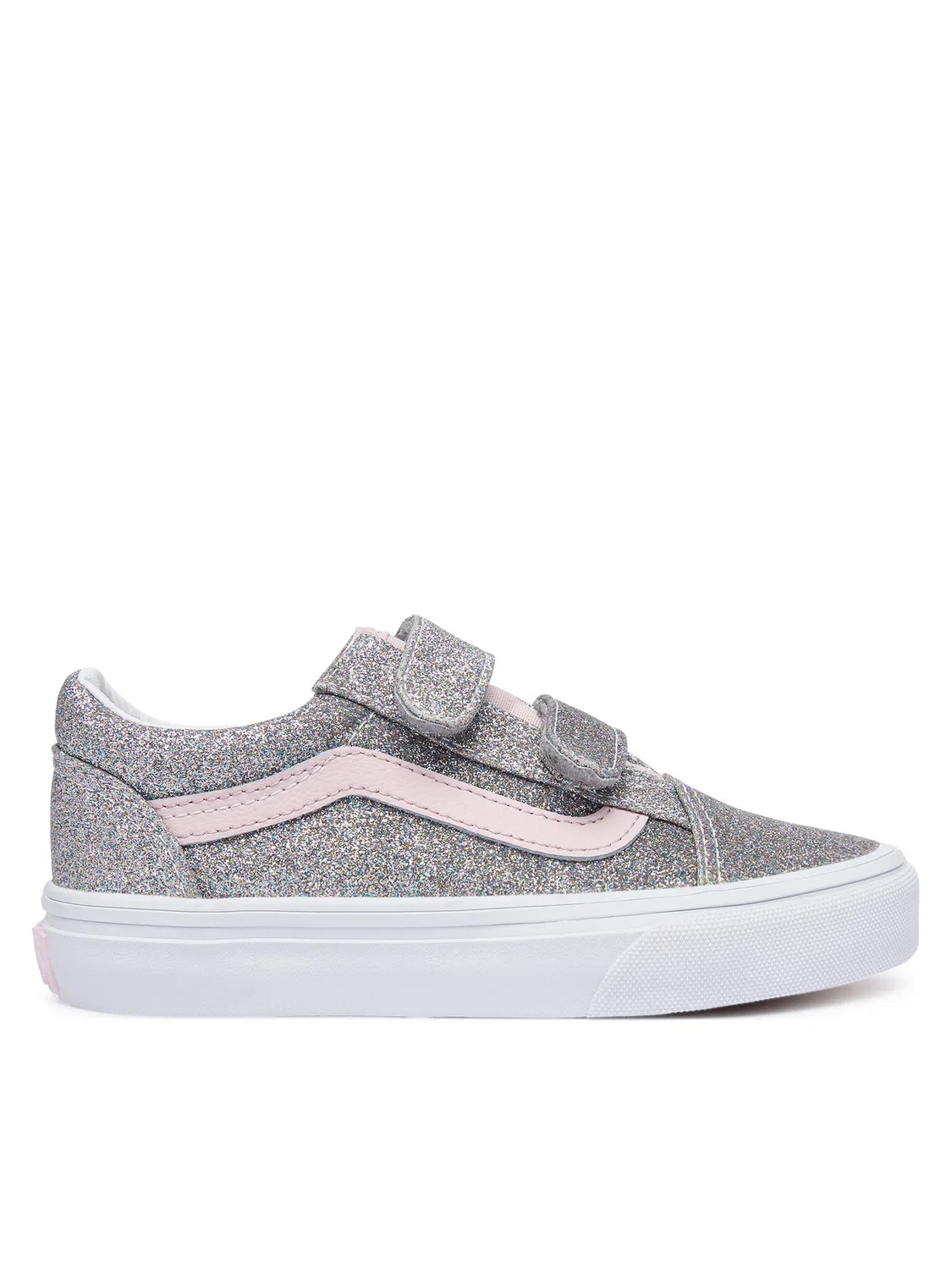 Тканевые кроссовки для девочки Vans, серебристый