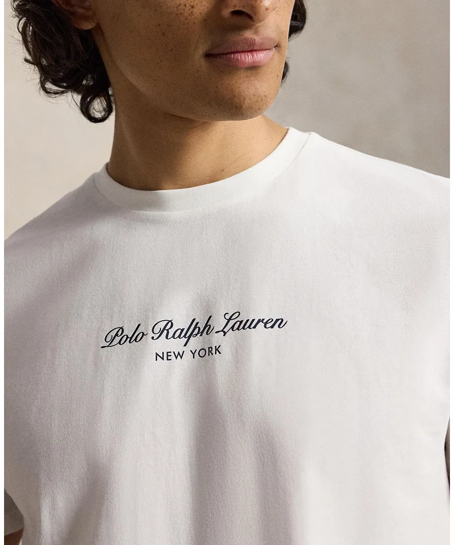 Футболка классического кроя с логотипом Polo Ralph Lauren, White — фото 3