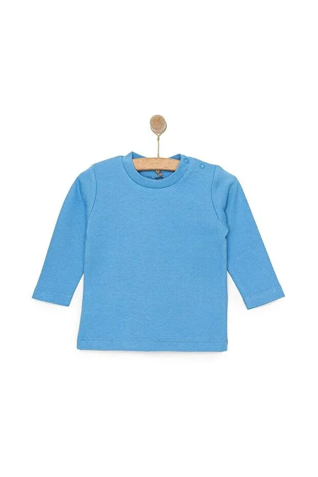 Детское боди для мальчиков с длинным рукавом Ebebek Hello Baby, Light Blue