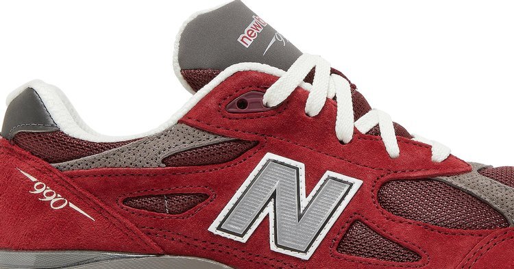 Кроссовки New Balance Teddy Santis x 990v3 Big Kid 'Scarlet Marblehead', красный — фото 3