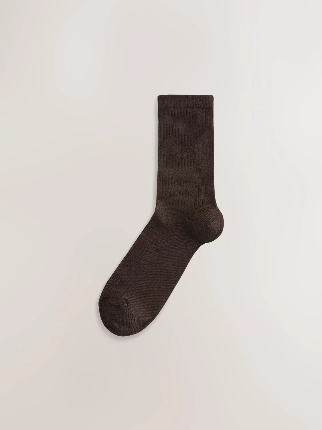 Носки щиколотки Supersoft Ribbed 4 Pack Next, шоколадный коричневый — фото 3