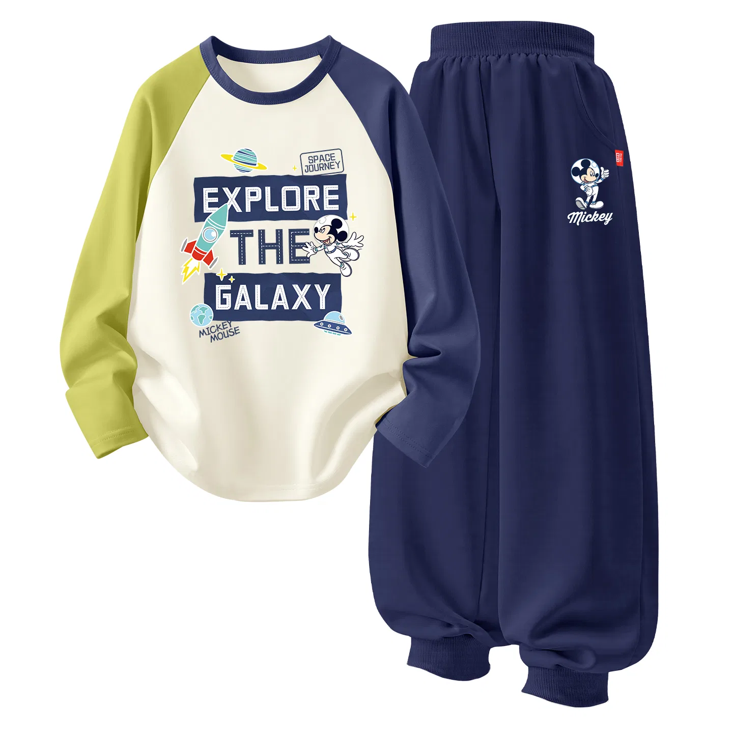 Детский комплект спортивной одежды с принтом Space and Astronaut K, Disney, Space Green Blue+Space and Astronaut K Navy Blue