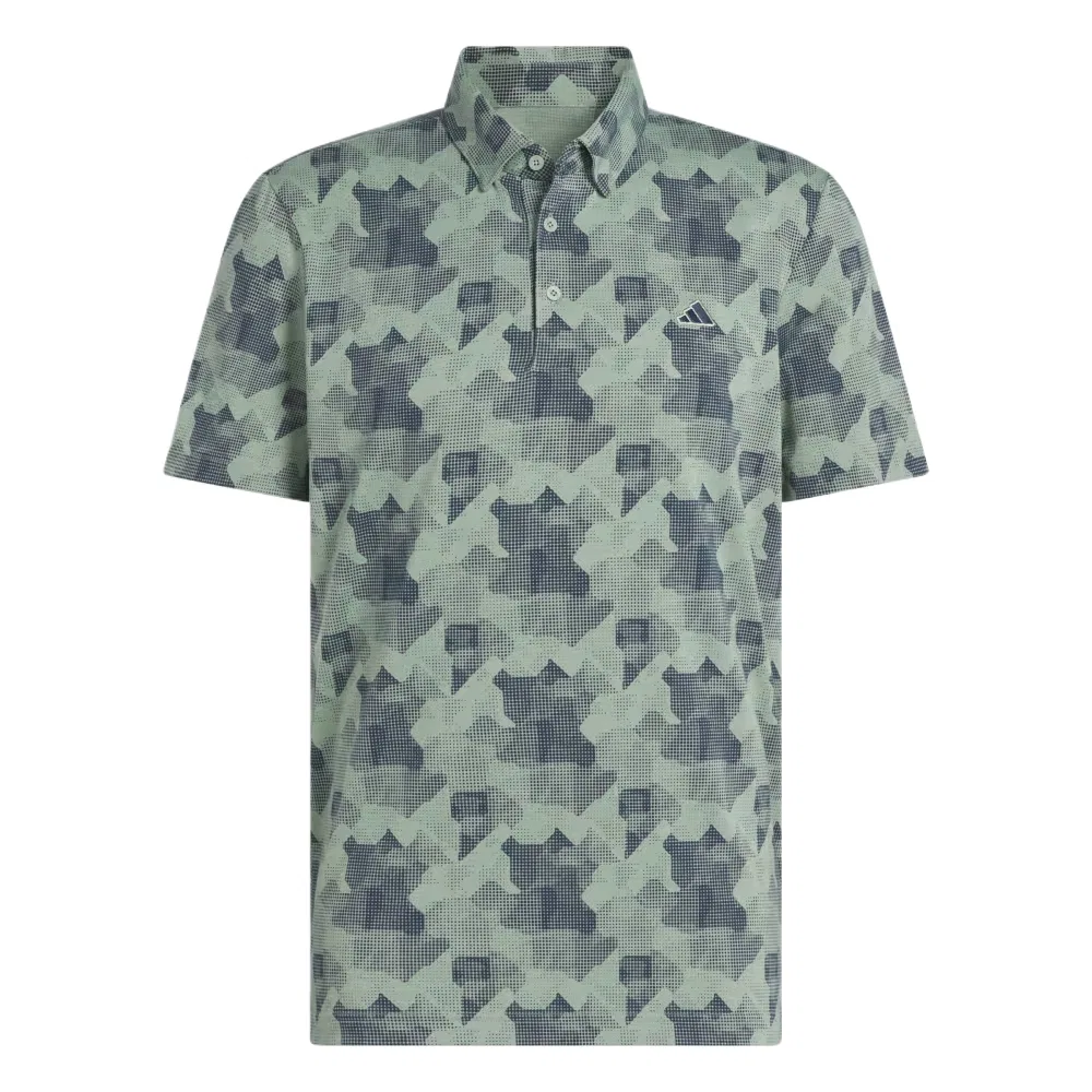 Мужское поло с принтом Go To Adidas, Silver Green/Collegiate Marine Blue