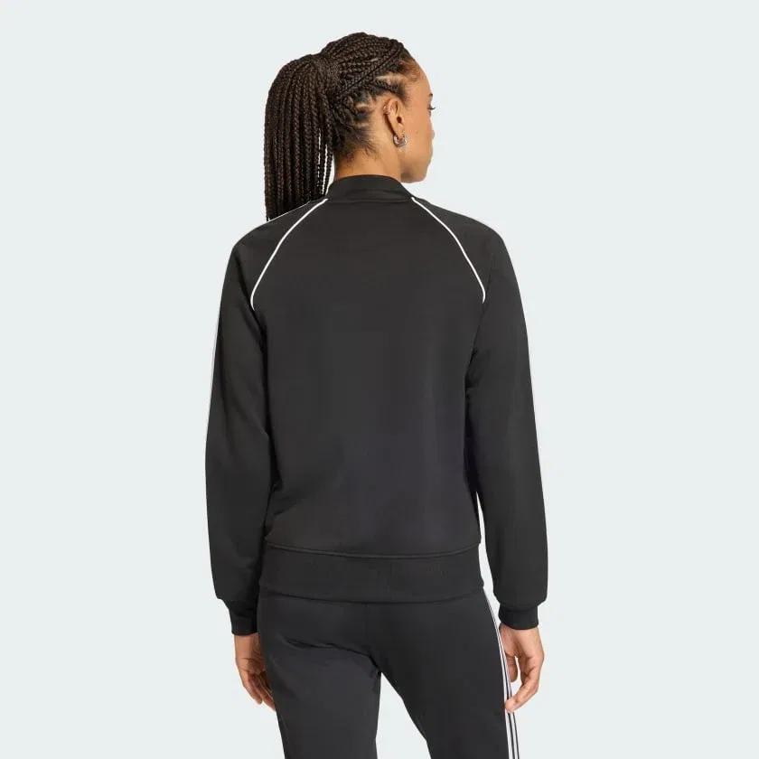 Женская олимпийка на молнии adidas SST CLASSIC TRACK TOP, Black / White — фото 2