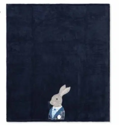 

Плед Maryplaid Embroidered Rabbit Bussy Fleece 150×180, синий