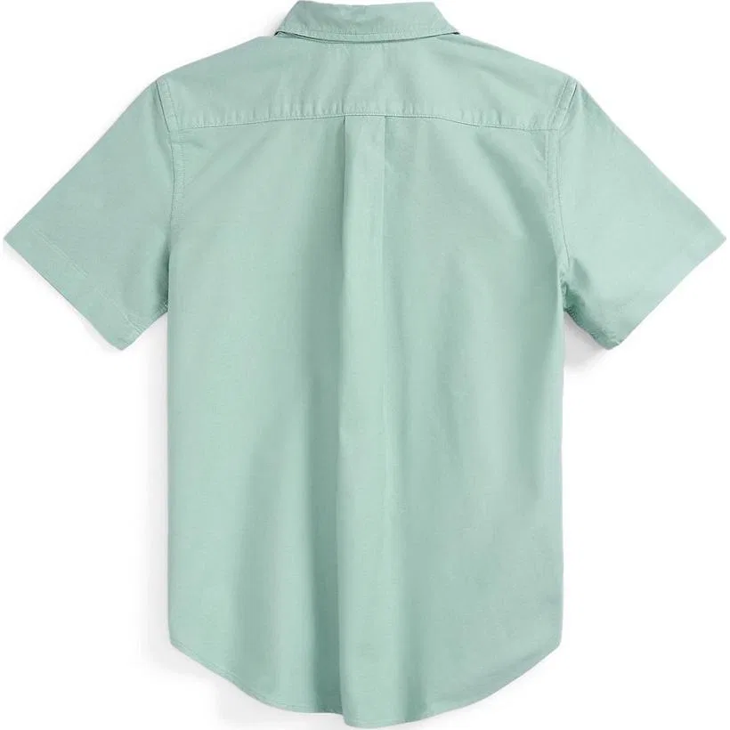 Детская рубашка повседневная с коротким рукавом Polo Ralph Lauren, Faded Mint Green — фото 3