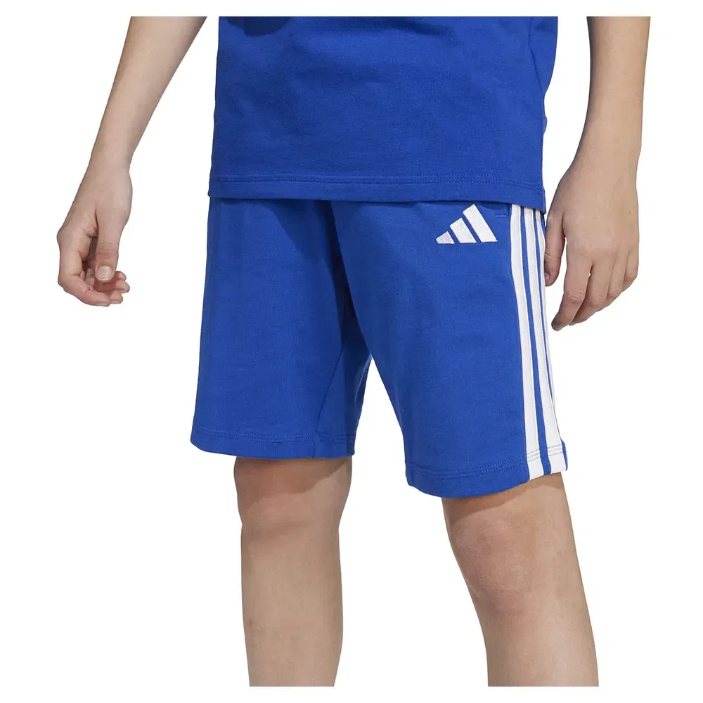 Детские шорты для девочек хлопковые Adidas Essentials, Blue — фото 4