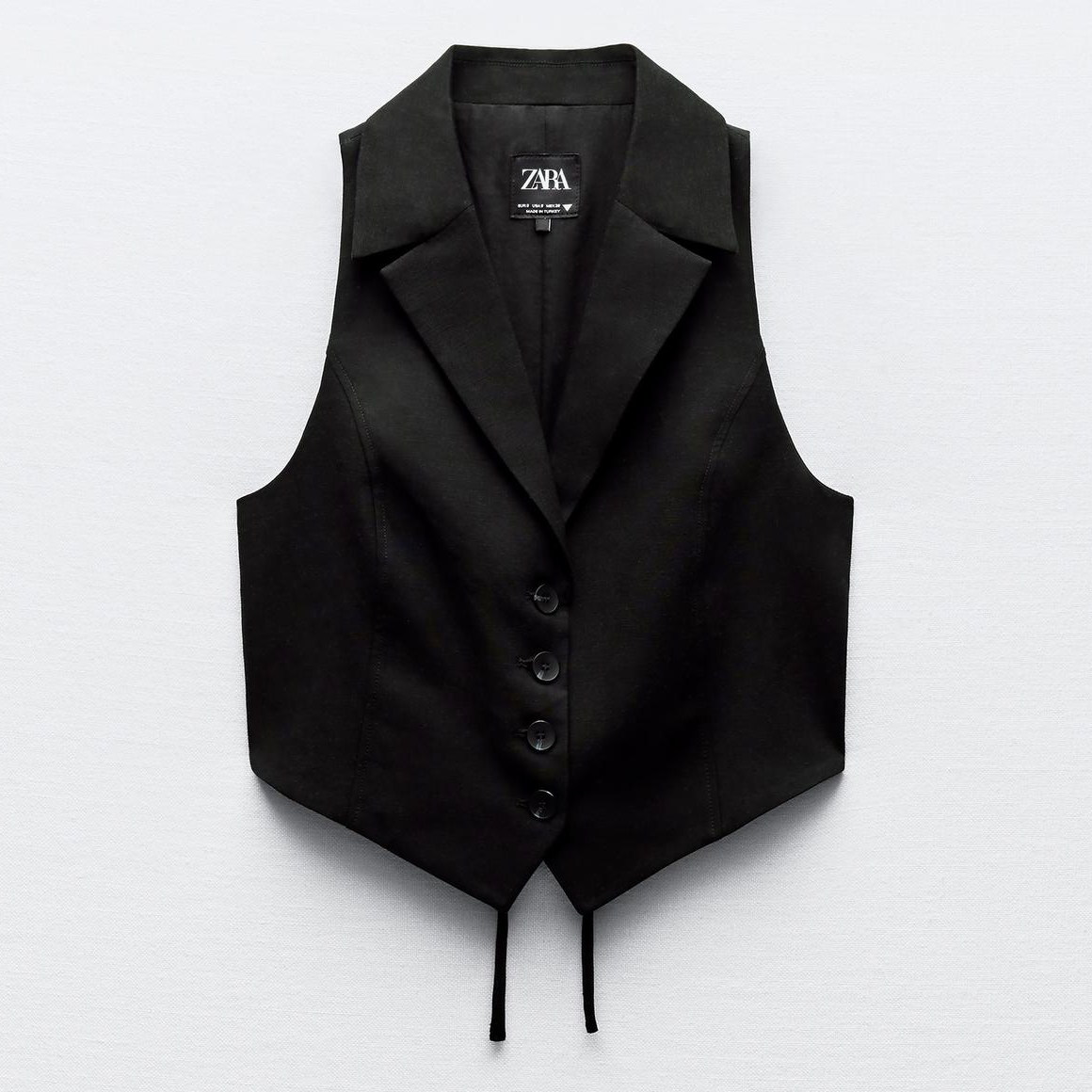 

Жилет Zara Fitted Cut-out, черный