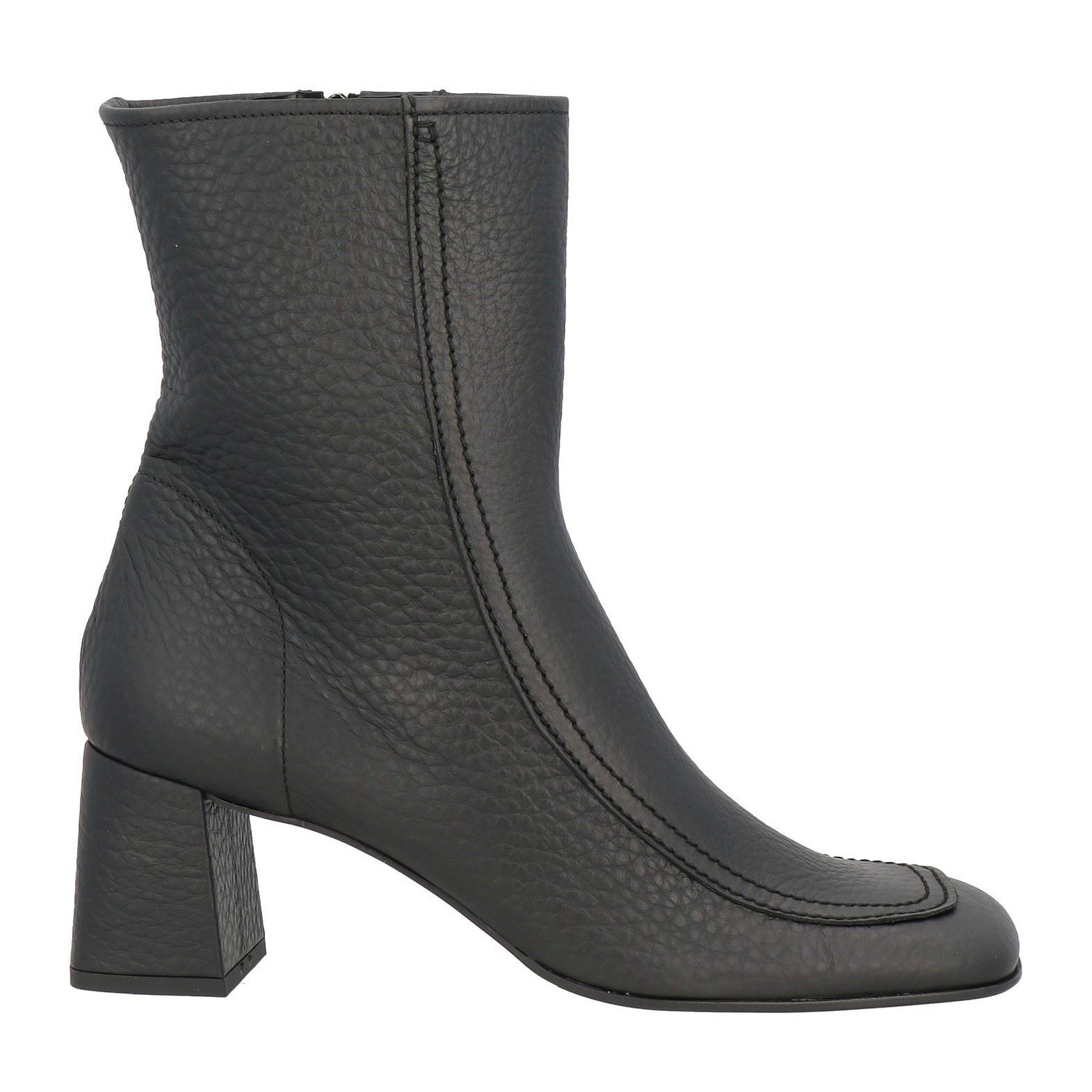 

Ботильоны Zinda Textured Leather Square Toeline Covered Heel, черный