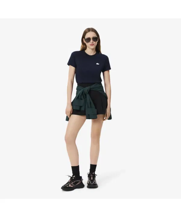 Футболка Lacoste TF9246-55N 166, базовая тренировочная, темно-синяя — фото 4