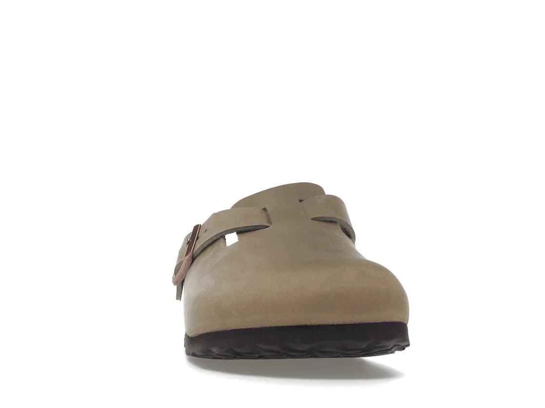 Детские клоги Boston Soft Footbed с масляной кожи Birkenstock, Tobacco Brown — фото 2
