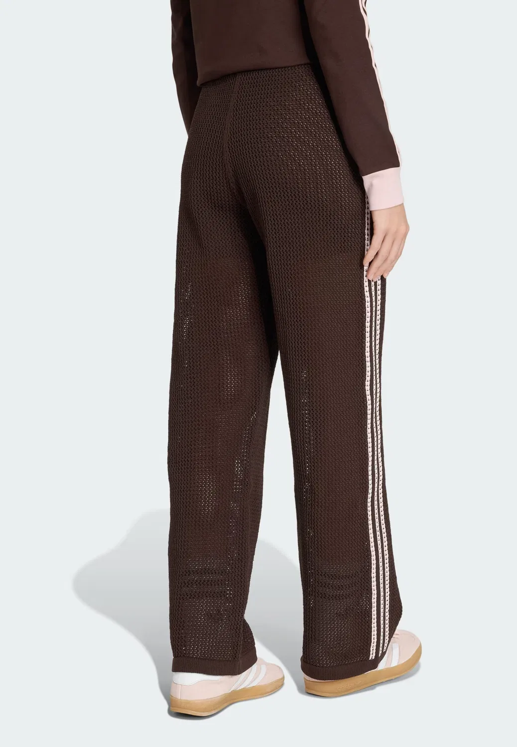 Брюки Adidas Originals свободного кроя Firebird темно-коричневого цвета — фото 3