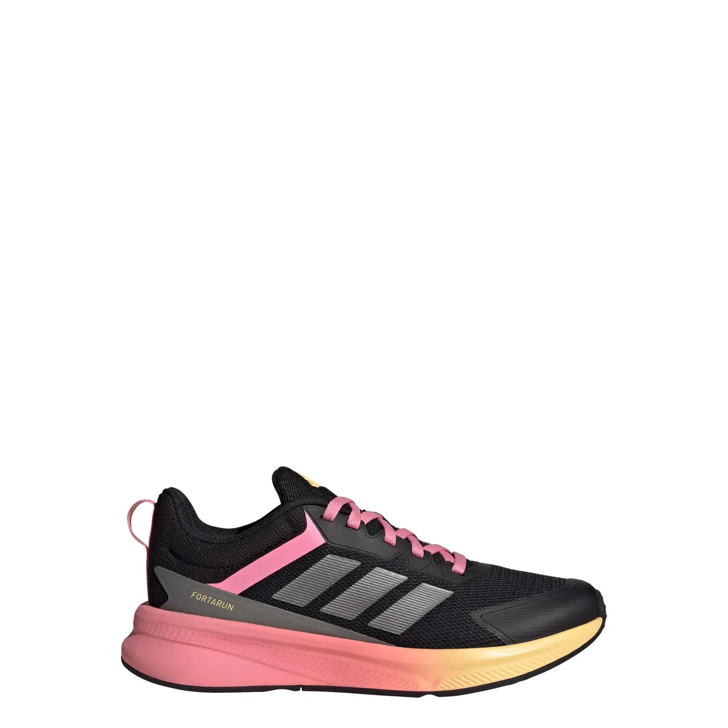 Детские кроссовки с шнуровкой Fortarun 4.0 Kids Adidas, Schwarz Fliederrosa — фото 2