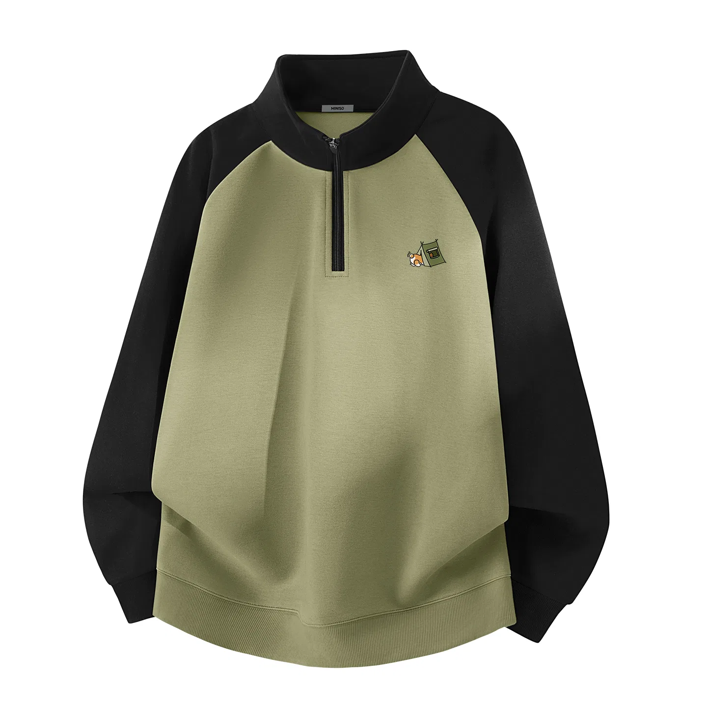 Детский свитшот с цветовой блокировкой MINISO, Palm Green